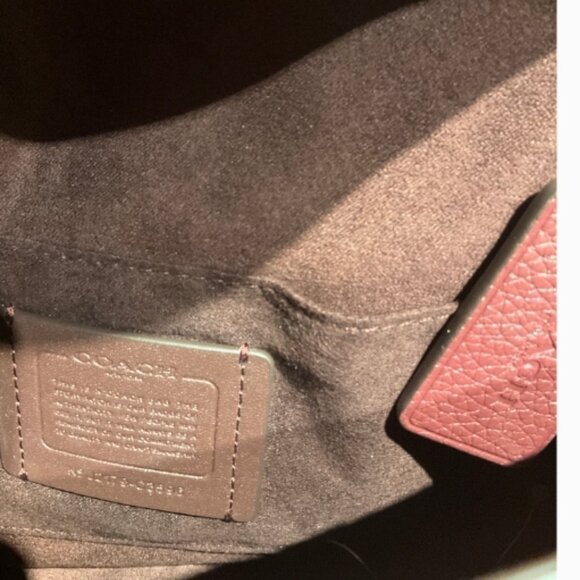 Trendy Merlot taffy leather Coach bag |Authentic Coach Georgie crossbody| gold - Picture 7 of 9